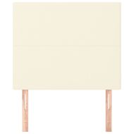 Табла за легло, кремава, 90x5x118/128 см, изкуствена кожа