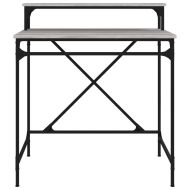 Бюро, сив сонома, 80x50x90 см, инженерно дърво и желязо