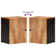 Стенен шкаф за баня 38x33x48 см масивно акациево дърво