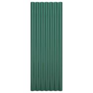 Покривни панели 12 бр поцинкована стомана зелени 100х36см