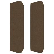 Горна табла за легло, тъмнокафява, 93 x 16 x 78/88 см, плат