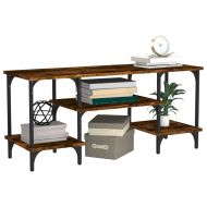 ТВ шкаф, опушен дъб, 102x35x45,5 см, инженерно дърво