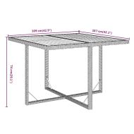 Градински трапезен комплект 9 части с възглавници сив полиратан