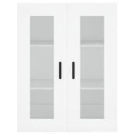 Висок шкаф, бял, 69,5x34x180 см, инженерно дърво