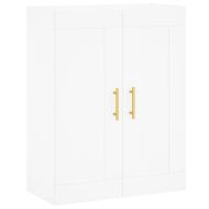 Висок шкаф, бял, 69,5x34x180 см, инженерно дърво