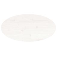 Плот за маса, бял, 80x40x2,5 см, бор масив, овален