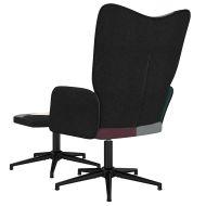 Релаксиращ стол с табуретка, пачуърк, плат