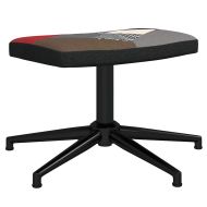 Релаксиращ стол с табуретка, пачуърк, плат