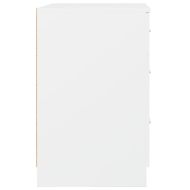 Нощнo шкафче, бяло, 40x40x63 см, инженерно дърво