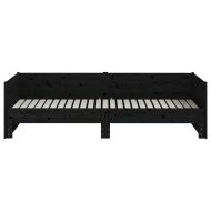 Разтегателно дневно легло, без матрак, черно, 2x(90x200) см