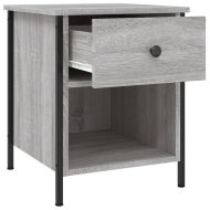Нощно шкафче, сив сонома, 40x42x50 см, инженерно дърво