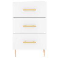 Нощно шкафче, черно, 40x40x66 см, инженерно дърво