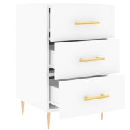 Нощно шкафче, черно, 40x40x66 см, инженерно дърво