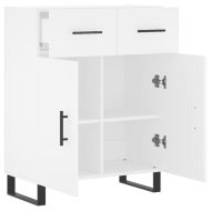 Сайдборд, бял, 69,5x34x90 см, инженерно дърво