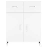 Сайдборд, бял, 69,5x34x90 см, инженерно дърво