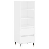 Висок шкаф, бял, 40x36x110 см, инженерно дърво