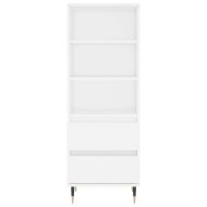 Висок шкаф, бял, 40x36x110 см, инженерно дърво