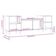 ТB шкаф, сив, 160x35x55 см, инженерно дърво