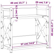 Стойка принтер 2 нива дъб сонома 40x20x40 см инженерно дърво