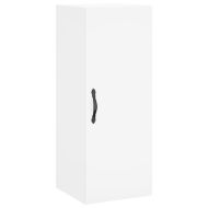 Висок шкаф, бял, 34,5x34x180 см, инженерно дърво