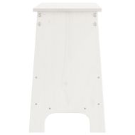 Пейка за антре, бяла, 100x28x45 см, масивна дървесина, бор
