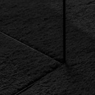 Килим HUARTE с къс косъм, мек и миещ се, черен, 240x340 см
