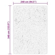 Килим HUARTE с къс косъм, мек и миещ се, черен, 240x340 см