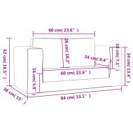Детско диванче-легло, 2-местно, светлосиво, мек плюш