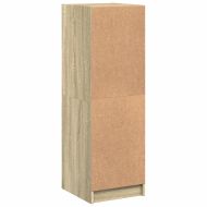 Висок шкаф със стъклена врати, сонома дъб, 35x37x109 см