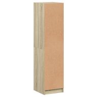 Висок шкаф със стъклена врати, сонома дъб, 35x37x142 см
