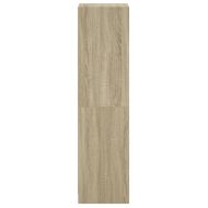 Висок шкаф със стъклена врата, сонома дъб, 35x37x142 см