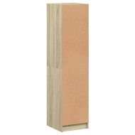 Висок шкаф със стъклена врата, сонома дъб, 35x37x142 см