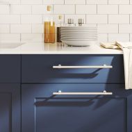 Дръжки за шкафове, 20 бр, сребристи, 224 мм, неръждаема стомана