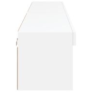 ТВ шкафове с LED осветление, 2 бр, бели, 100x30x30 см