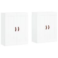 Стенни шкафове, 2 бр, бели, инженерно дърво