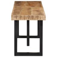 Пейка, 160 см, грубо мангово дърво масив и стомана