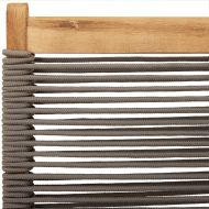 Градински столове, 2 бр, сиво, акация масив и полипропилен