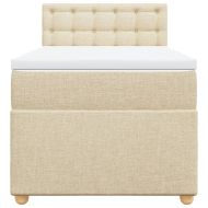 Боксспринг легло с матрак, кремава, 90x200 см, плат