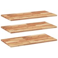 Плаващ рафт, 3 бр, 60x40x2 см, маслен финиш, акация масив