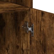 Шкаф за съхранение, опушен дъб, 80x42,5x225 см, инженерно дърво