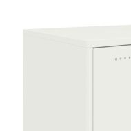 Бюфет, бял, 100,5x39x72 см, стомана