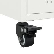 Бюфет, бял, 100,5x39x72 см, стомана