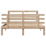 Рамка за легло с табла, 120x190 см, борово дърво масив