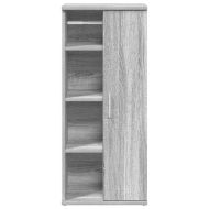 Шкаф за баня с държач за ролки, сив сонома, 39x22x90 см