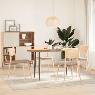 Плот за маса, 140x60x4 см, дъбово дърво масив, овална