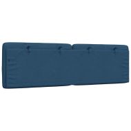 Мека табла за легло, синя, 160 см, плат