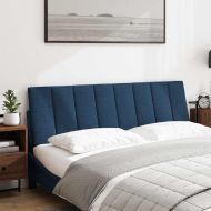 Мека табла за легло Hanko, синя, 160 см, плат