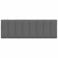 Мека табла за легло Hanko, тъмносива, 120 см, плат