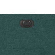 Електрически реклайнер стол, тъмнозелен, текстил