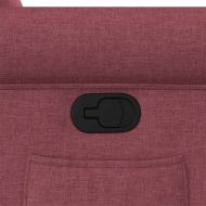 Изправящ реклайнер стол, виненочервен, текстил